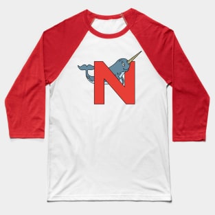 Letter N with Narwhal Baseball T-Shirt